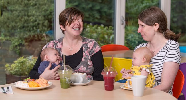 Mums and babies at CafeLife in the LifeCare Centre, Stockbridge, Edinburgh